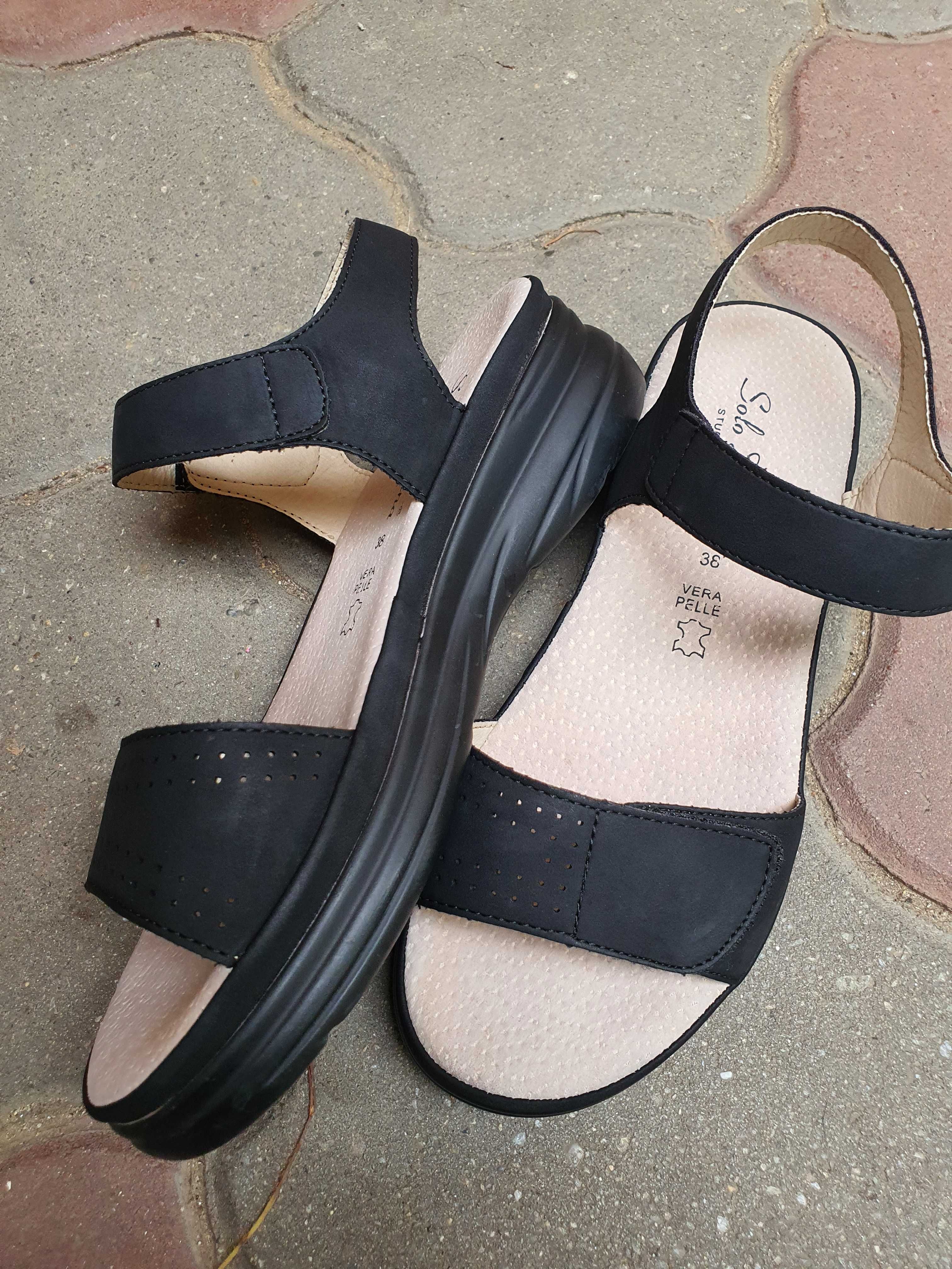 Sandale de dama negre Solo Donna, Benvenutti, 38