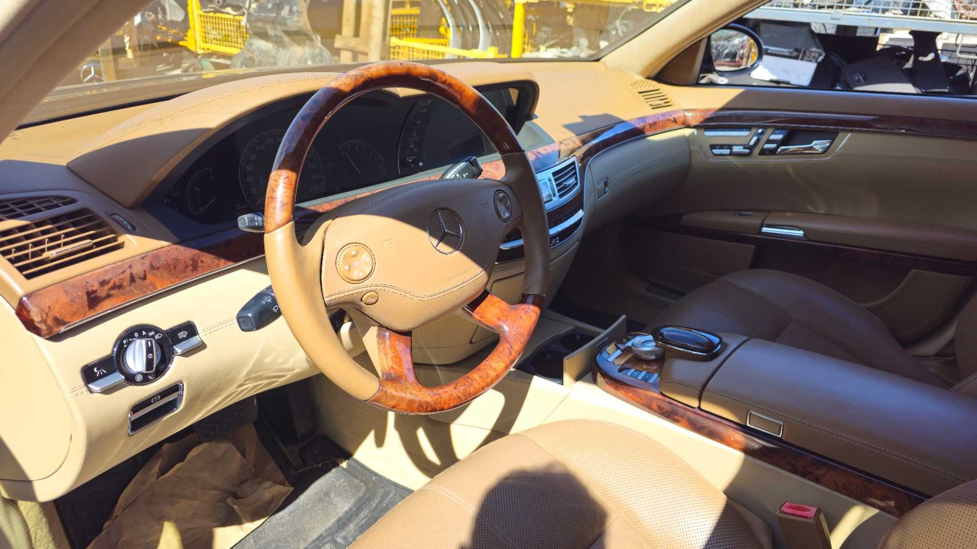 plafon interior piele alcantara bej Mercedes S class W221 S320 S500