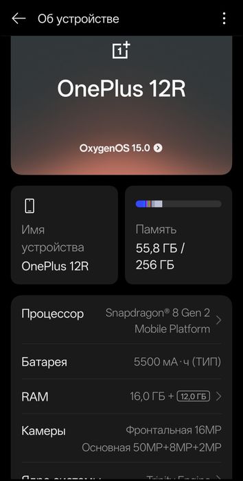 OnePlus 12R, 16/256