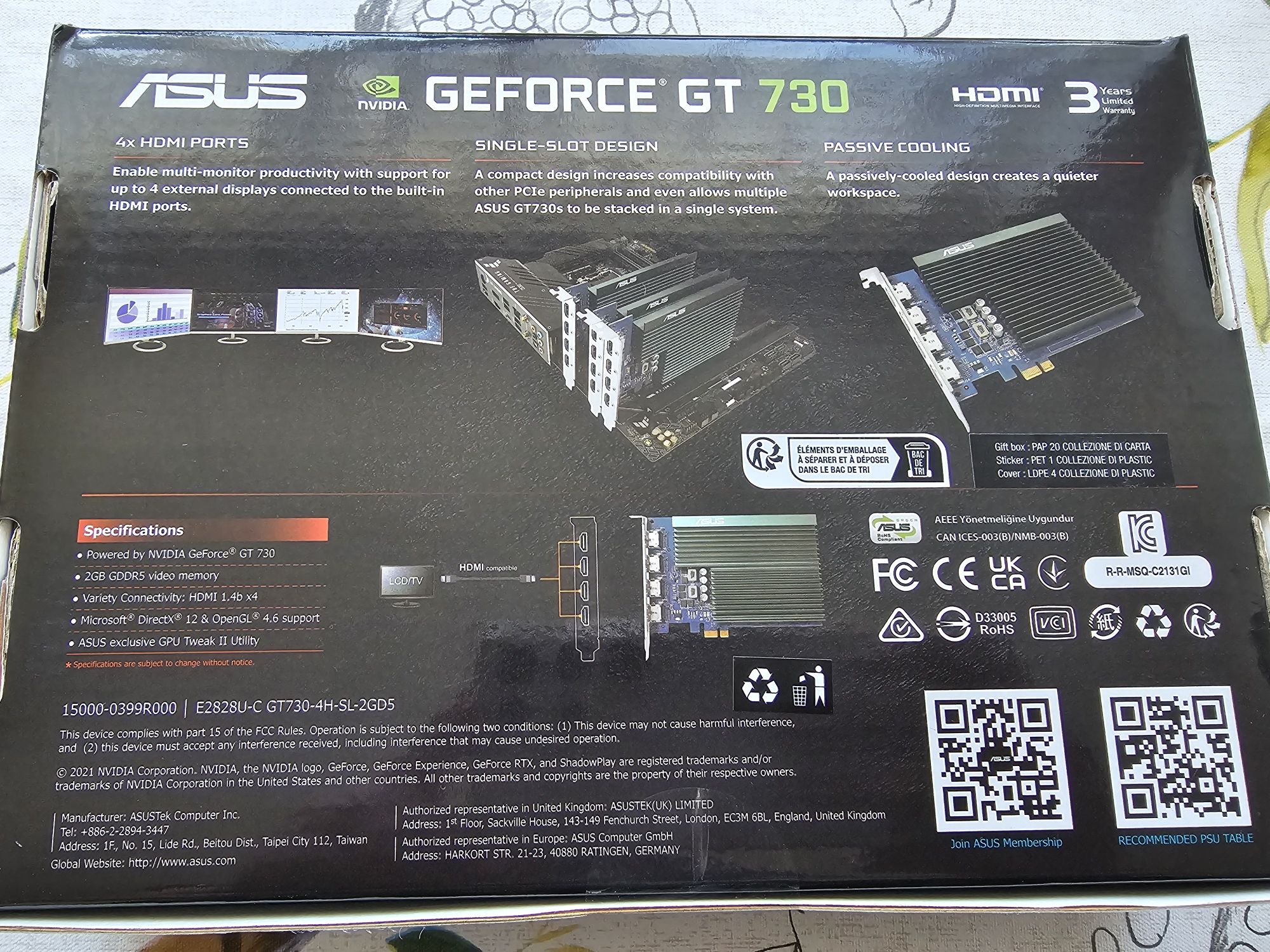 Продам видеокарту Asus GeForce GT 730