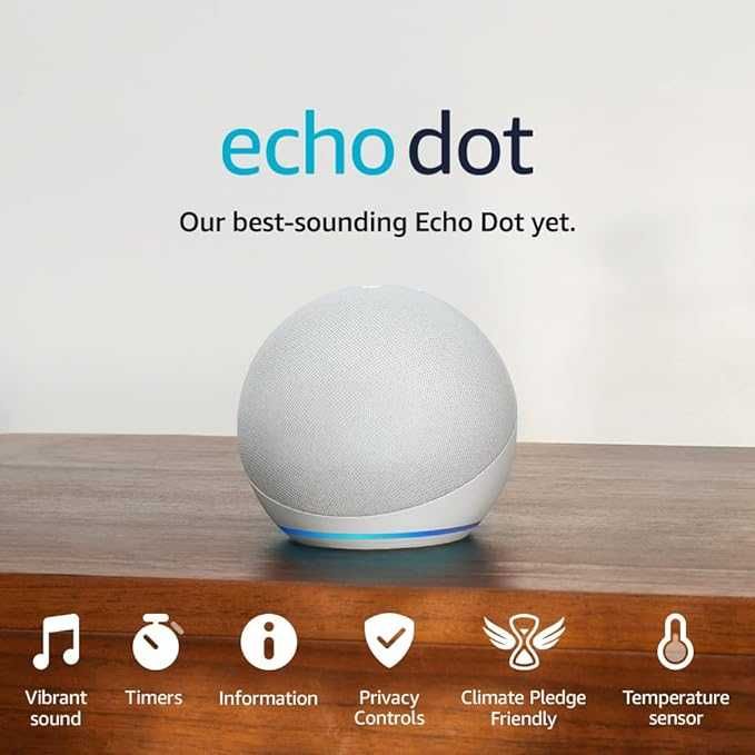 Echo Dot Gen. a 5-a asistent vocal inteligent cu Wi-fi si Bluetooth
