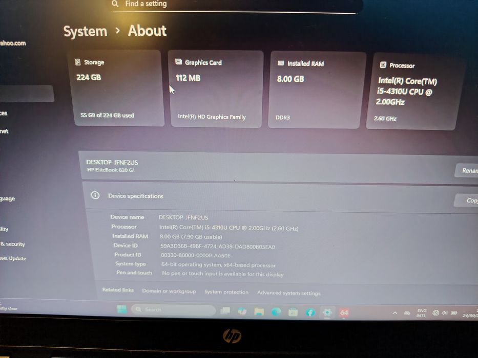 HP elittebook 820 i5
