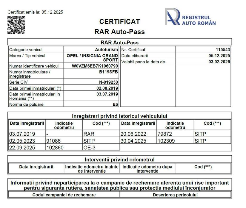 Opel Insignia Grand Sport Benzina 1.5 Turbo 2019 Euro 6 cutie automata