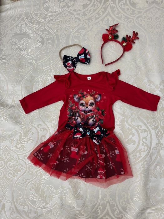 Платье новогоднее для девочек 70 см