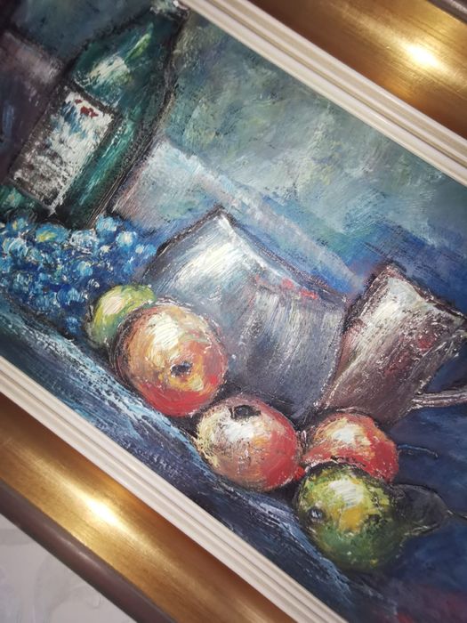 Антикварна картина на платно с маслени бои автор КАРЛ ХЕЛГО подписана