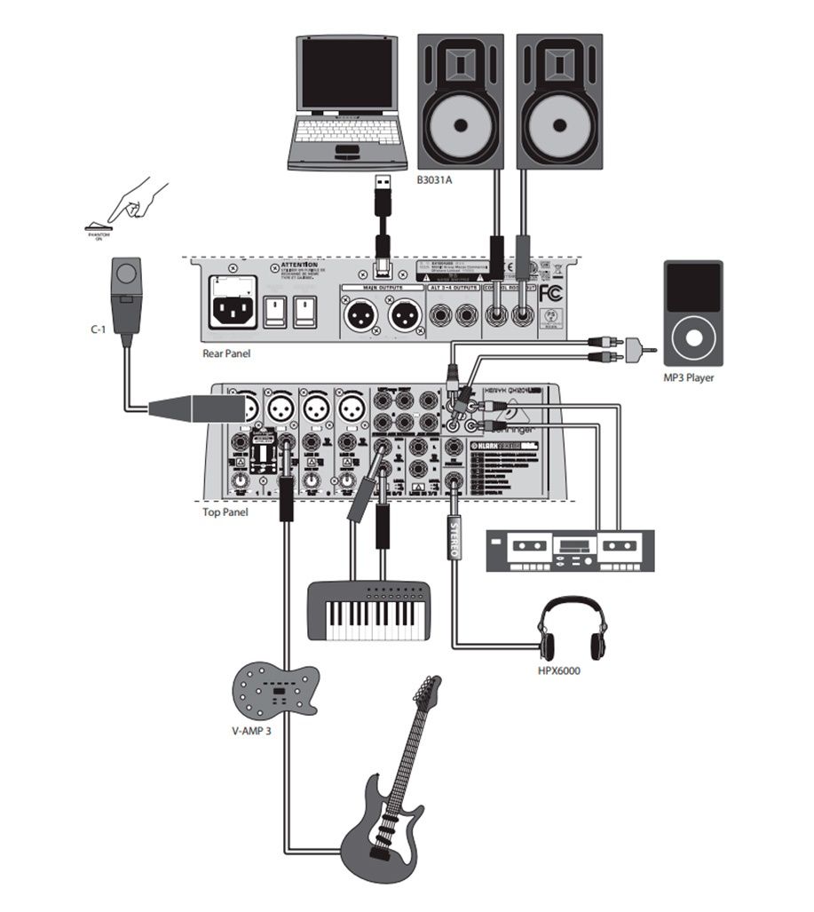 BEHRINGER XENYX QX1204USB Микшерный пульт