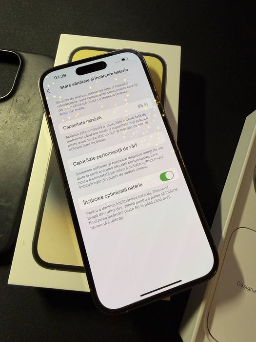 iPhone 14 Pro Gold 256GB Liber - zgarieturi ecran - Bat 85%