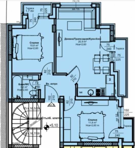 Продава се Тристаен апартамент в Пловдив, Кючук Париж - 87 кв.м за 1345 €/кв.м - Снимка #3
