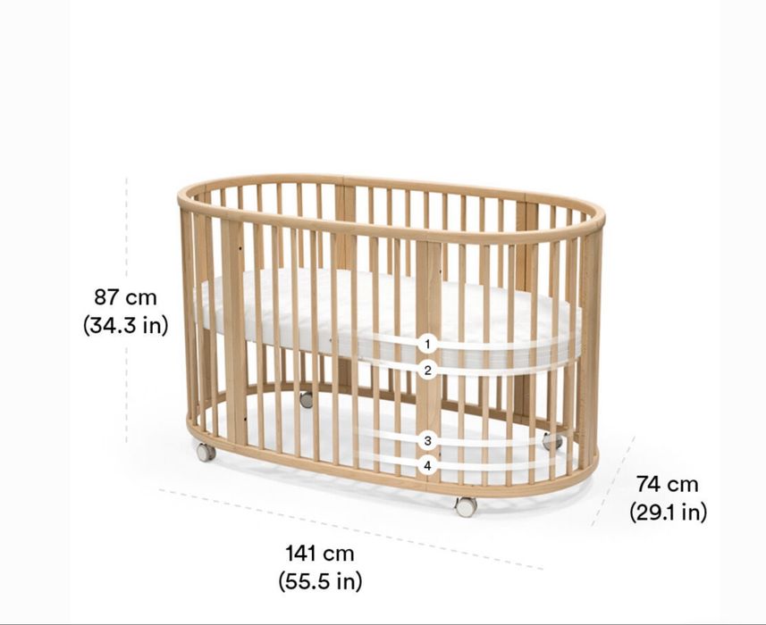 Stokke Sleepi NOU: patut + masa de infasat culoare alba