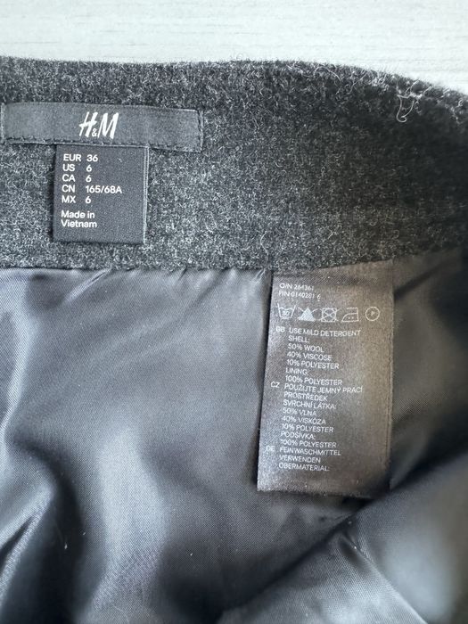 H&M Fusta mini de stofa 36