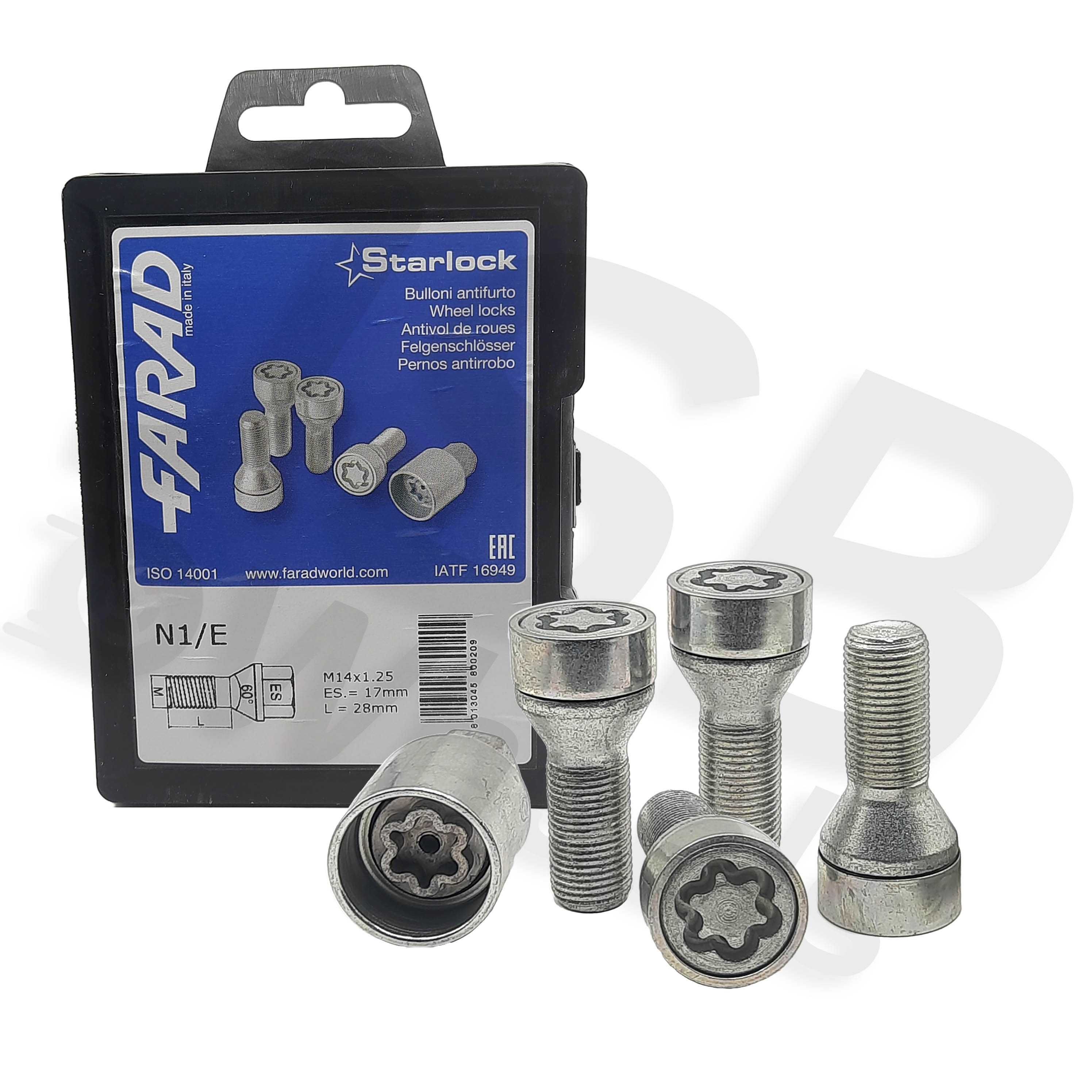 Set prezoane antifurt Starlock M14x1.25 BMW, Mini