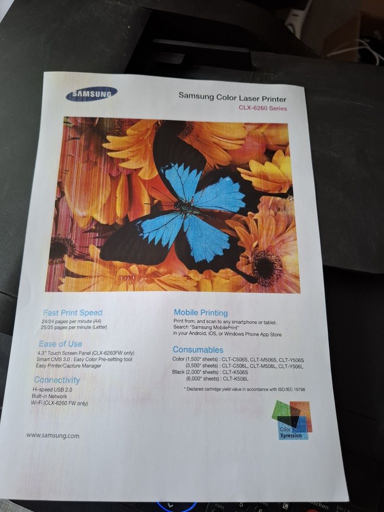 Заминавам - САМО ДНЕС Samsung CLX-6260fd МФУ принтер скенер копир