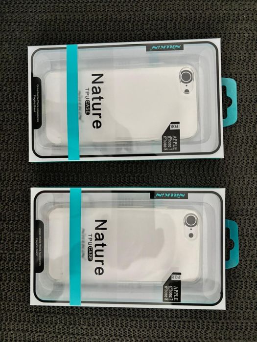 Set 2 huse silicon slim transparente pentru Iphone 7 / Iphone 8