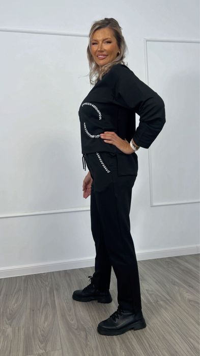 Trening bumbac din 2 piese bluza si pantaloni deosebit, confortabil