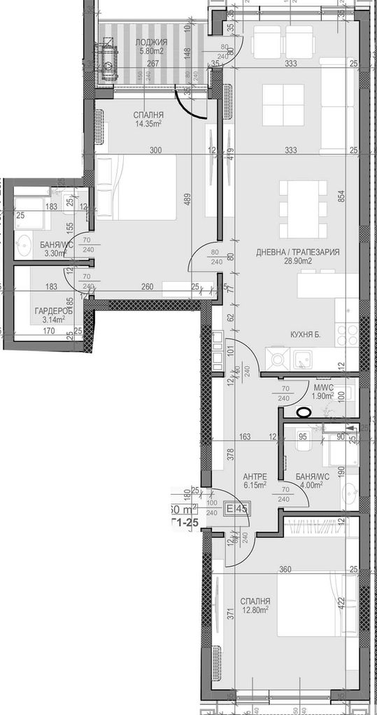 Продава се Тристаен апартамент в Пловдив, Гагарин - 112 кв.м за 1000 €/кв.м - Снимка #1