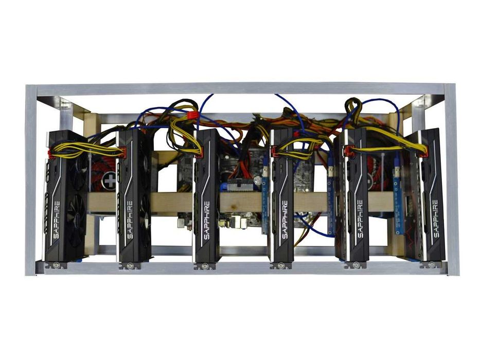 ТОП ЦЕНА! КАТО НОВ MINING Rig 6 БРОЯ - RX580 8GB Sapphire 192 mh