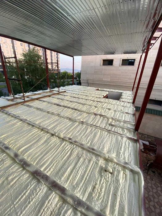 Утепление ППУ Ангар Склад Пенополиуретан КРЫША контейнер