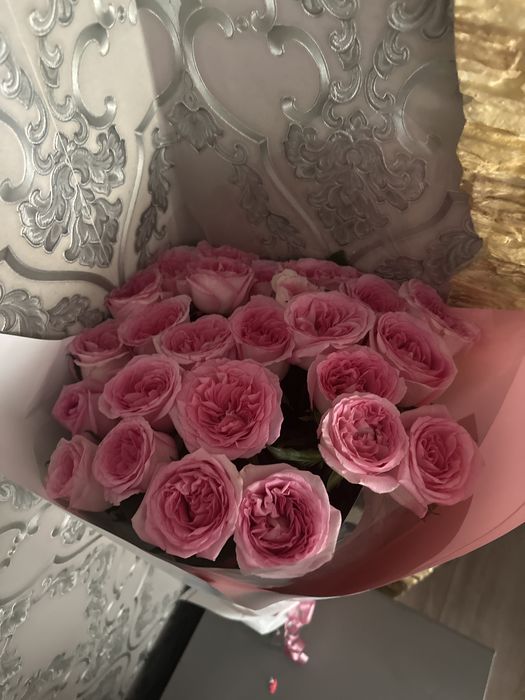 Цветы 25 шт роза розовый