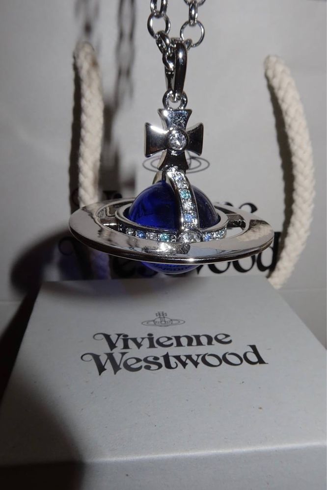 Vivienne Westwood Blue Orb necklace