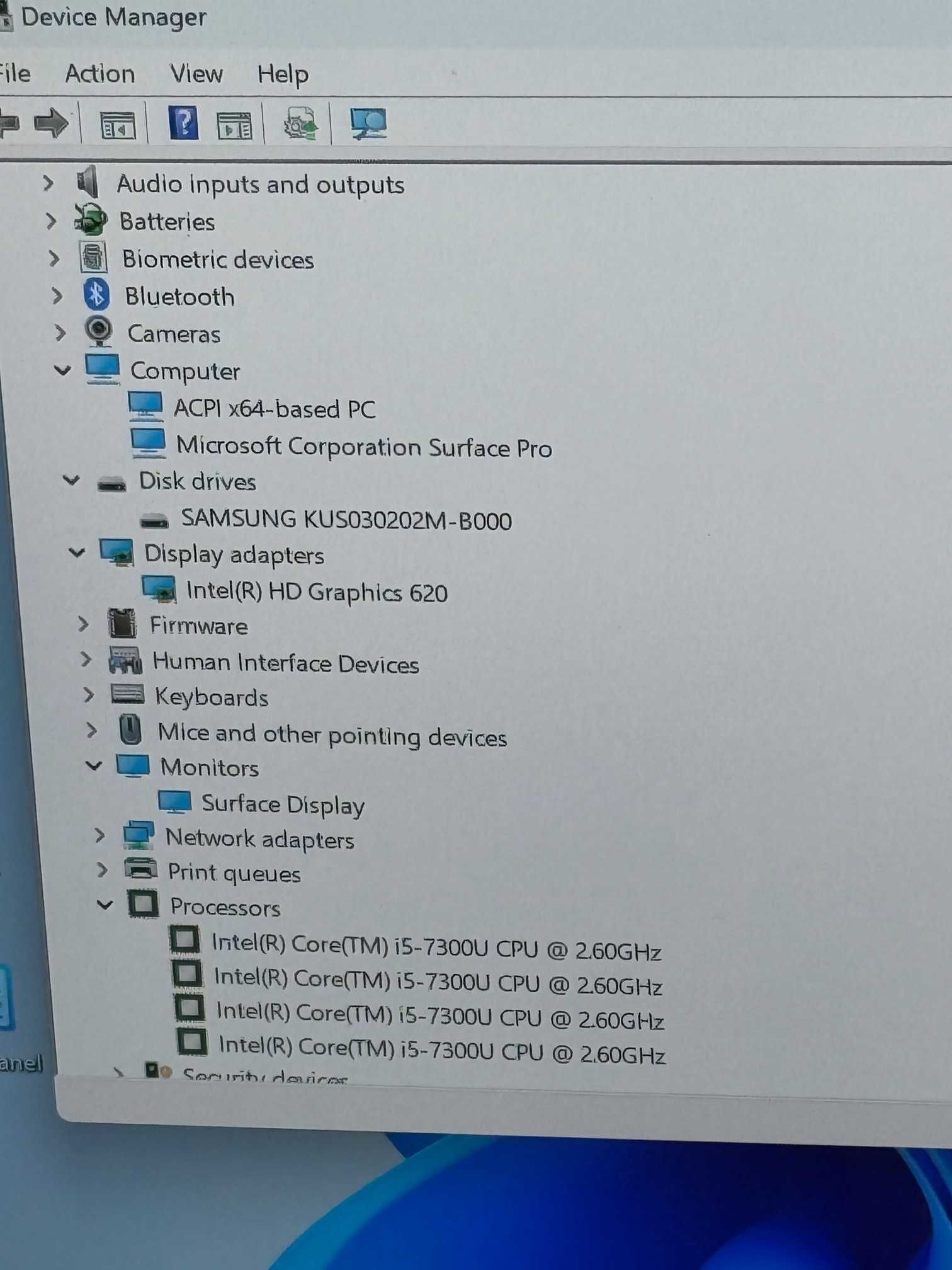 Microsoft Surface Pro 5 i5 7th/8RAM/256SSD