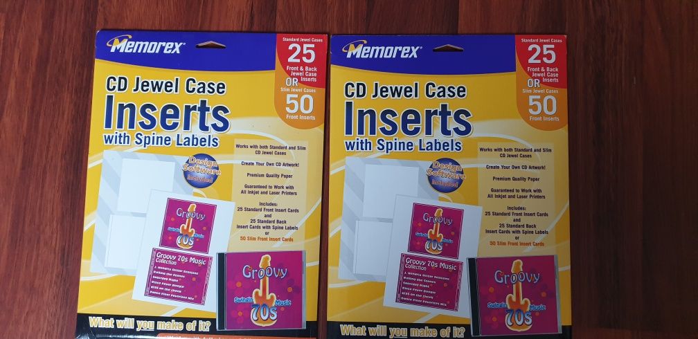 Memorex CD jewel case inserts