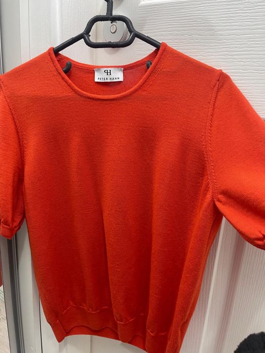 Maleta 100 % lana cu maneca scurtă