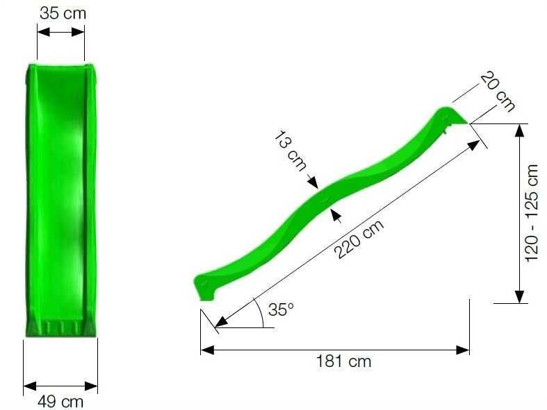 Вълнообразен улей за пързалка HDPE