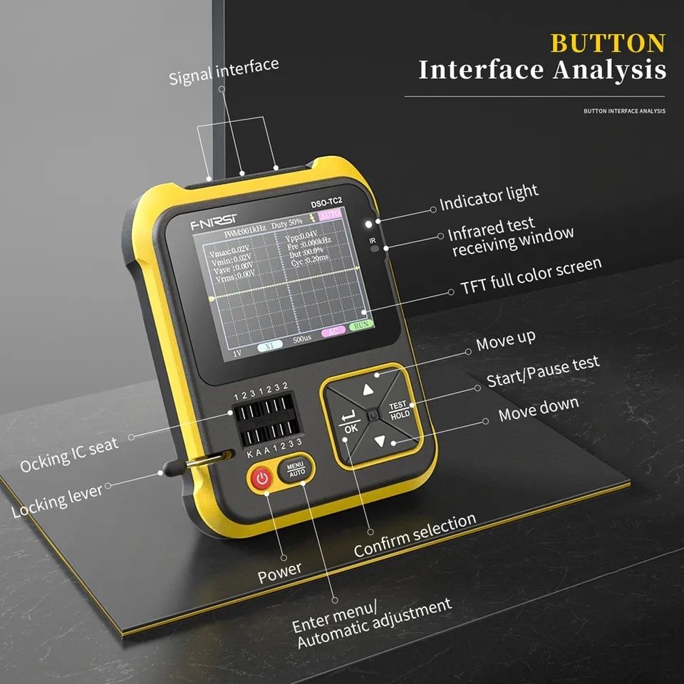 Osciloscop digital si tester LCR  comp electrice 2 in 1.