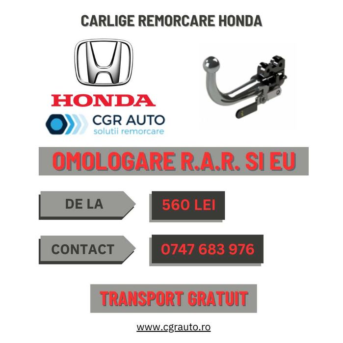 Carlige remorcare Honda omologate, premium