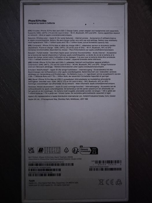 Iphone 15 Pro Max - 256 negru cu sim