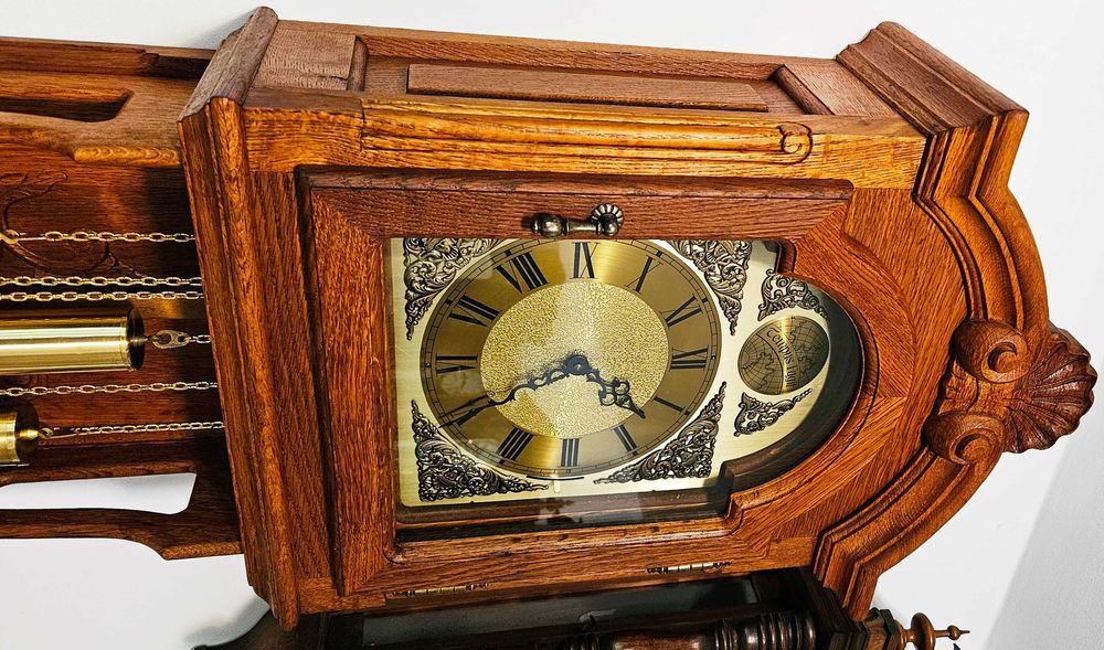 Ceas de perete cu pendul si 3 greutati Hermle-Westminster