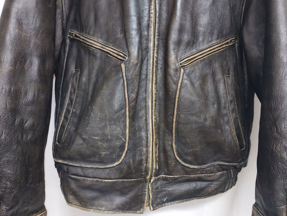 Мъжко Vintage кожено яке от естествена кожа WRANGLER р-р XL