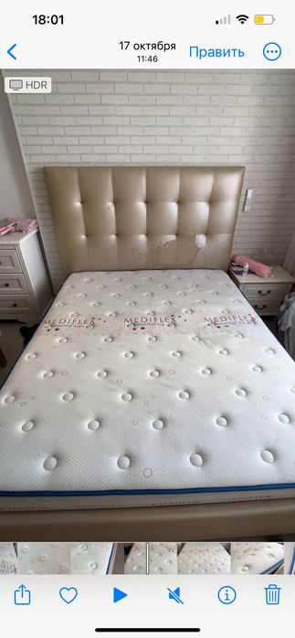 Кровать б/у двуспальная 160 на 200