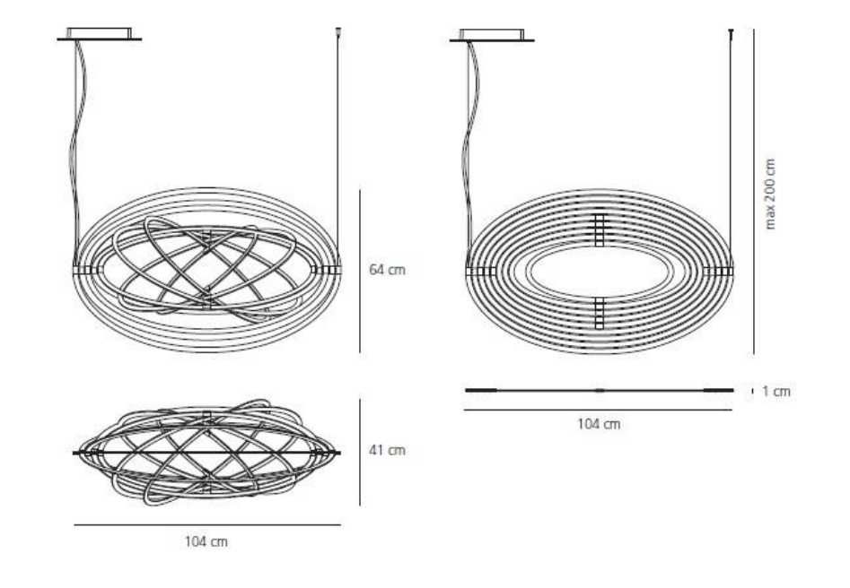 Vand Lampa (lustra) de tavan si aplica de perete Artemide Copernico