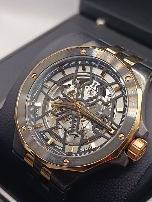 Луксозен мъжки часовник EDOX Skeleton Automatic  Swiss Made