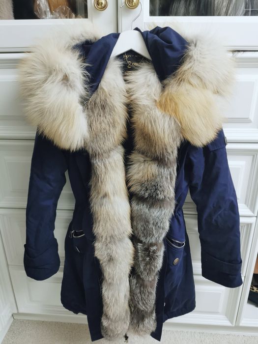 Geaca parka cu blana naturală vulpe