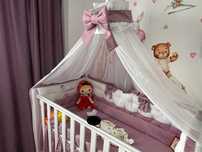 Patut bebe din lemn multifunctional Rigoletto + Saltea Cocos