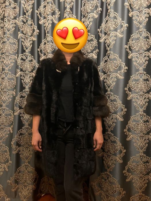 Шуба норковая микс соболь