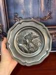 DN618 Farfurie de Cositor Zinn - decorativa 735g 23 cm diametru