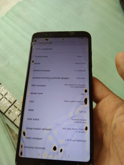 Redmi 5 plus 64 talik narxni kelishamz