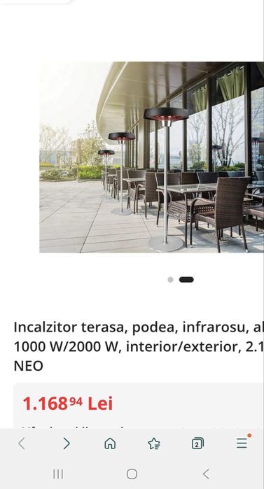 Încălzitor de terasă