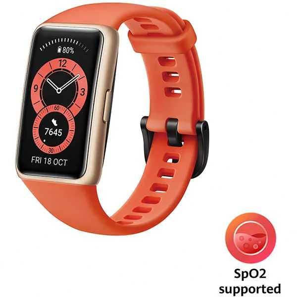 Bratara fitness HUAWEI Band 6 culoare Negru, Portocaliu Noua Sigilata