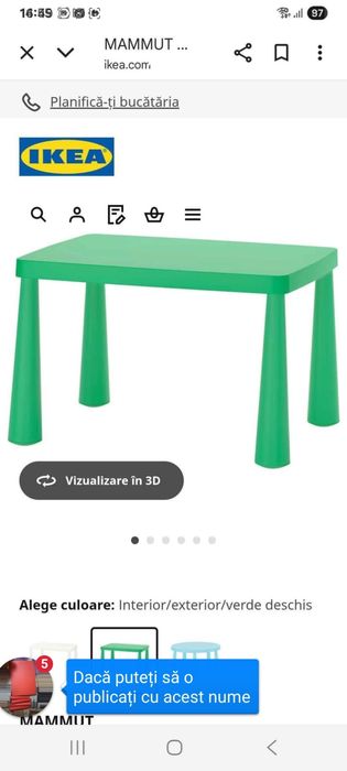 Masa Ikea pentru copii
