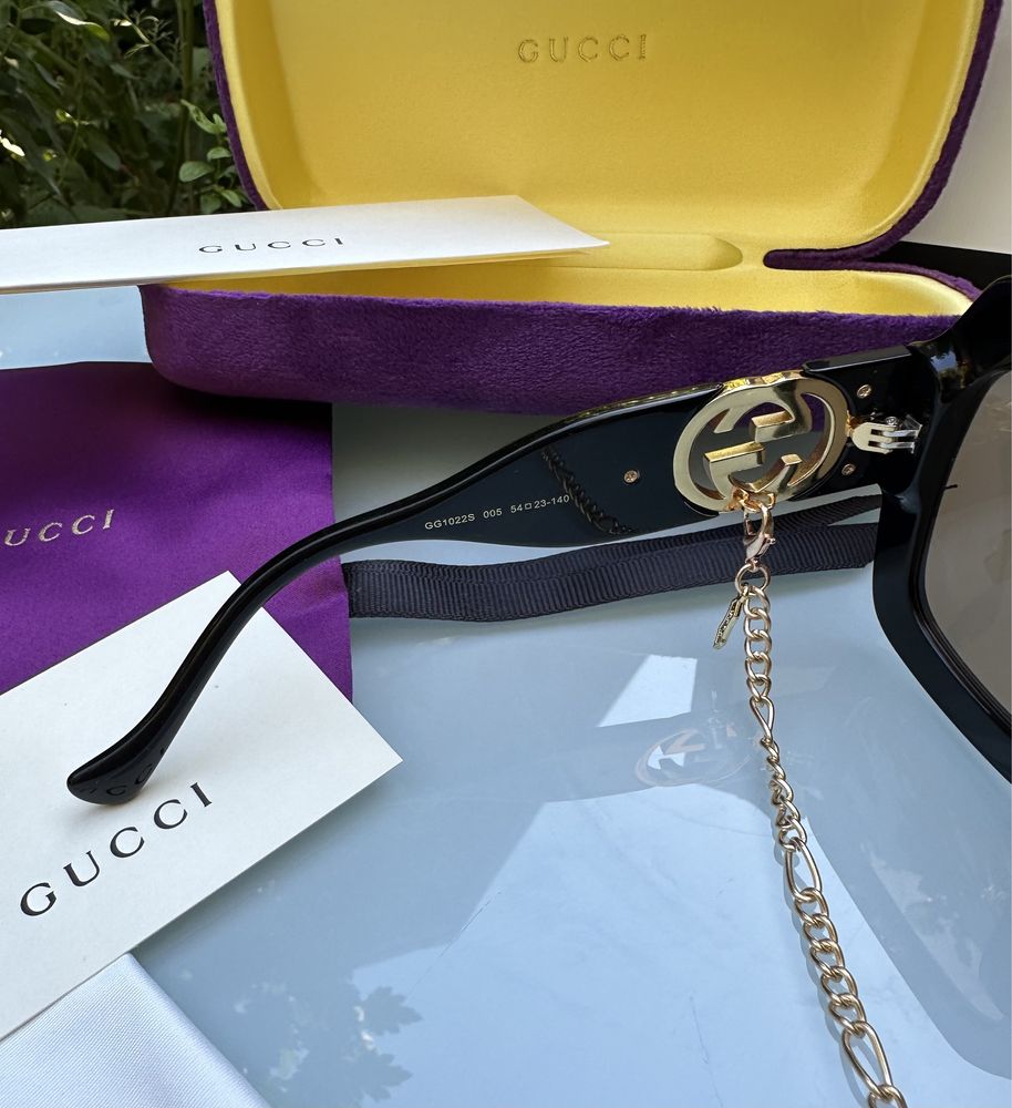 Ochelari de soare originali Gucci cu lant GG1022S noi