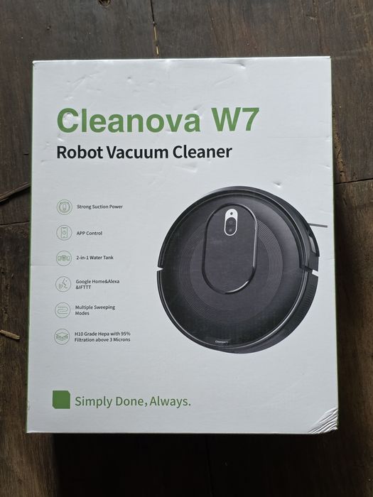 Aspirator robot Cleanova W7, curățare podele 4000Pa, rezervor de apă e