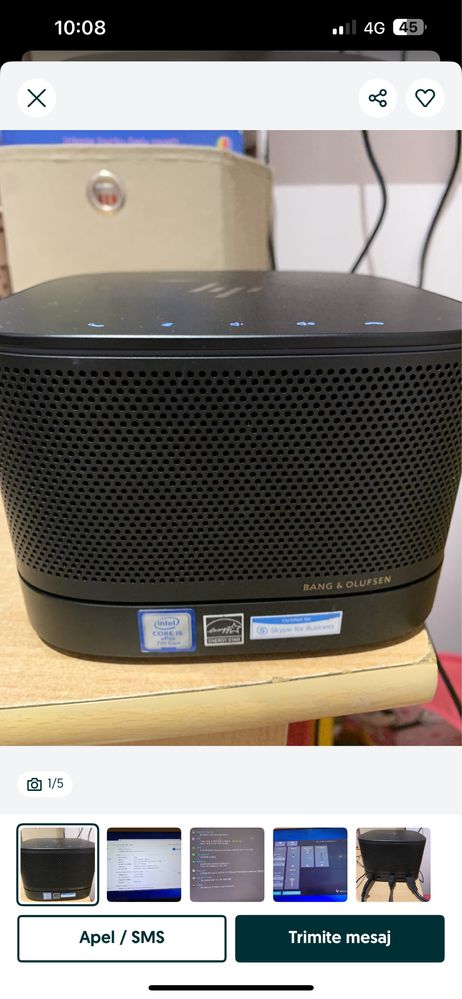 Unitate PC HP Elite Slice G2 I5 / 8 GB Ram / SSD/Audio BANG & OLUFSEN