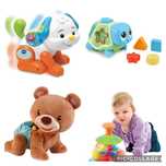 Lot jucarii copii 6-24luni 250 lei,V-tech move Puppy,Crawl Bear,Turtle