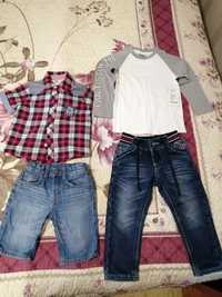 Джинсы, шорты, рубашка для мальчика (р-р 98-104)