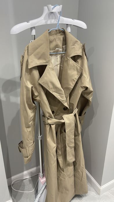 Тренч длинный в кемел цвете