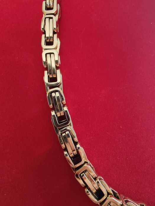 Ланец от медицинска стомана - Кралска плитка  - дължина 52см.